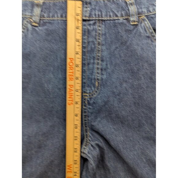 Vintage Squeeze Overalls Womens Medium Blue Denim Bib Carpenter Pockets Y2K - Picture 8 of 16